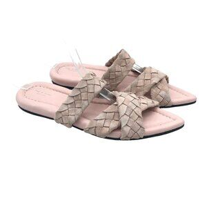 Rag & Bone Lewis Pink Braided Slide Sandals Pointed Toe Leather 8